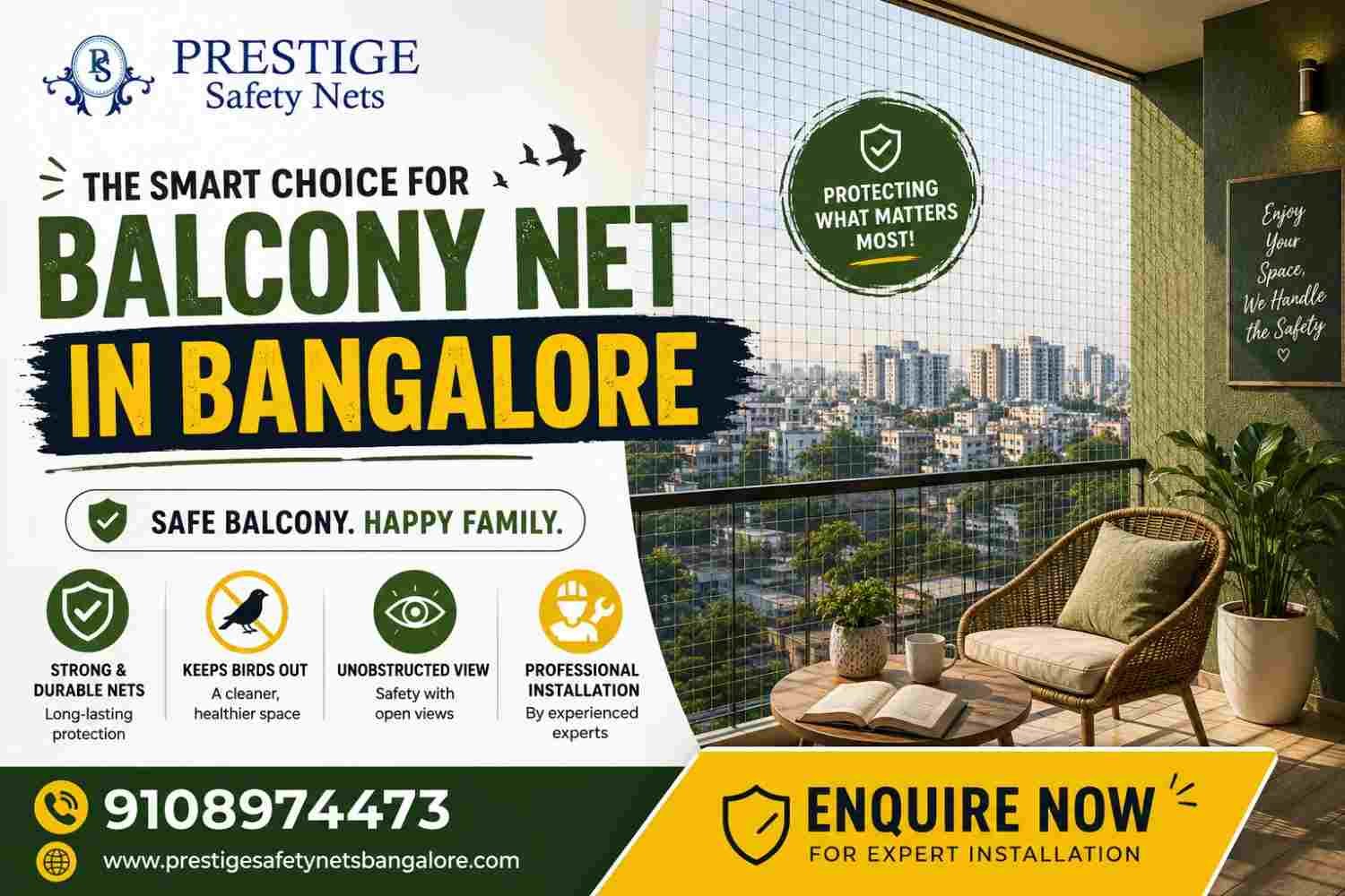 Prestige Safety Nets Bangalore | Balcony & Safety Nets 13 Featured image